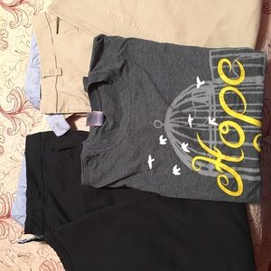 Bundle- 2 size 12 Stylus brand pants, T-shirt M.
